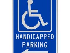 Handicapped Parking Sign Left Arrow