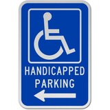 Handicapped Parking Sign Left Arrow